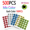 500pcs Mix 3D Holographic Fish Eyes Fishing Jig Lure Bait Making